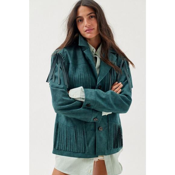 Urban Outfitters Jackets & Blazers - Urban Outfitters XS $149 Willie Faux Suede Fringe Jacket